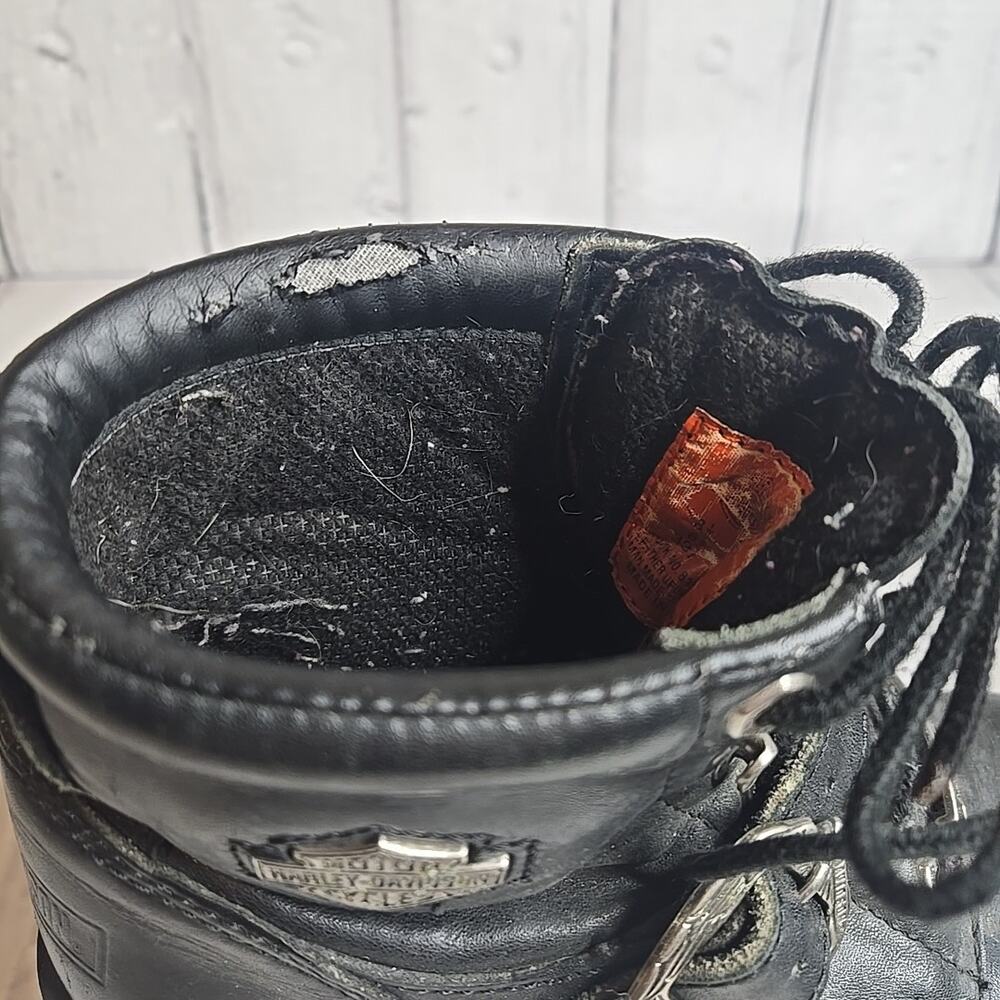 Harley Davidson Faded Glory Boots Women's Size 8.5 Black Leather Buckle 81024 - Picture 6 of 14